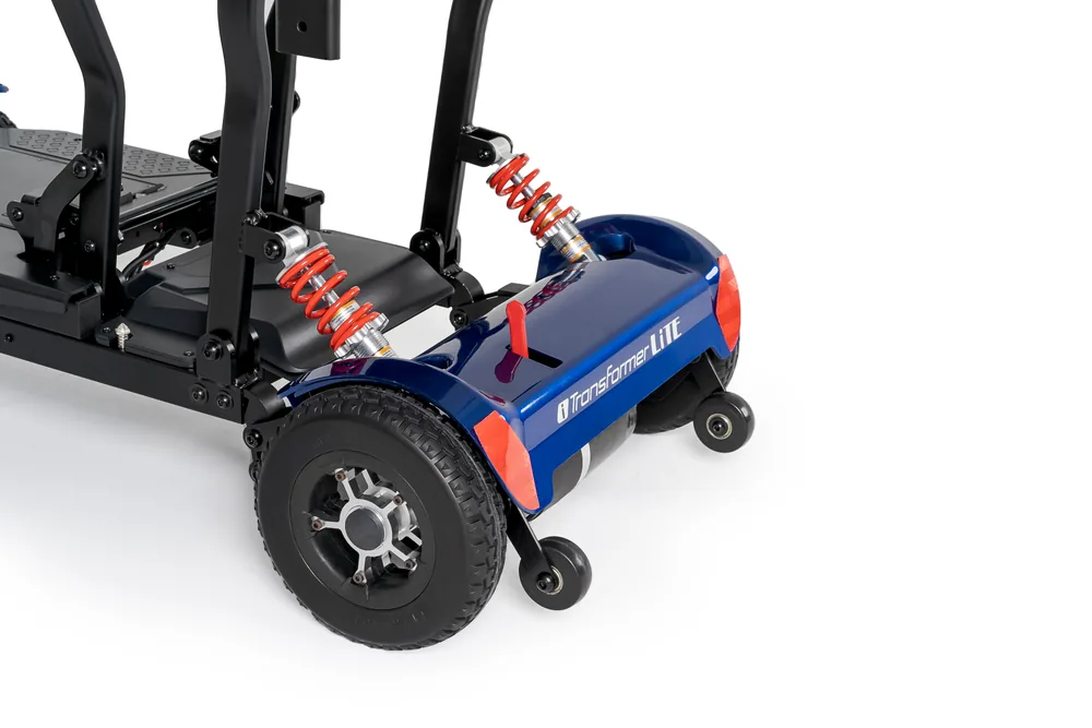 Suspensión trasera y ruedas antivuelco del scooter I-Transformer Lite
